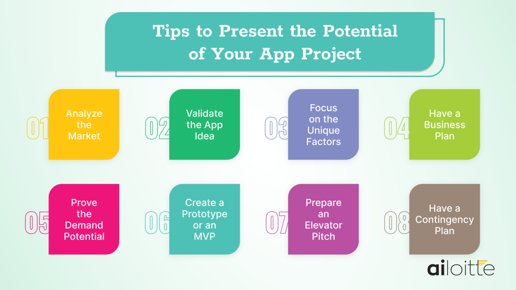 Tips to present the potential of your app project