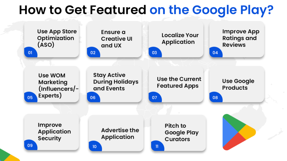 get featured on google play store