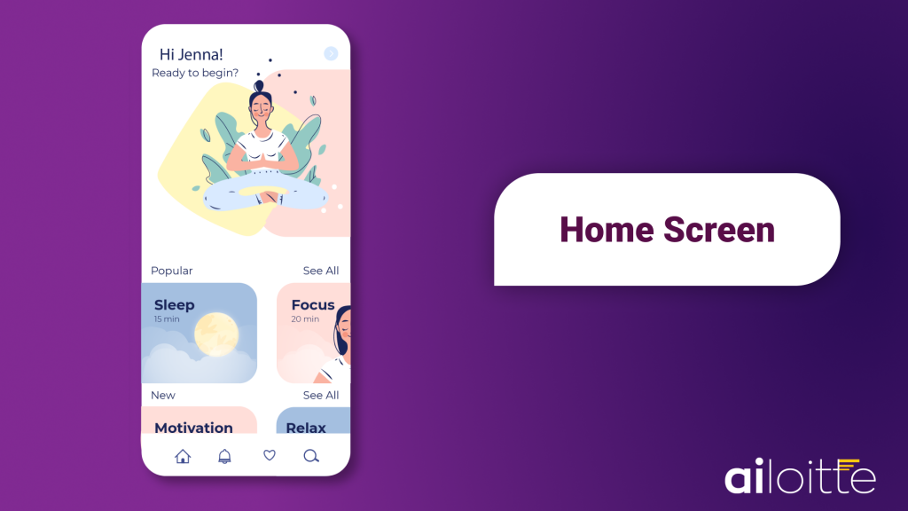 Home Screen UI Design